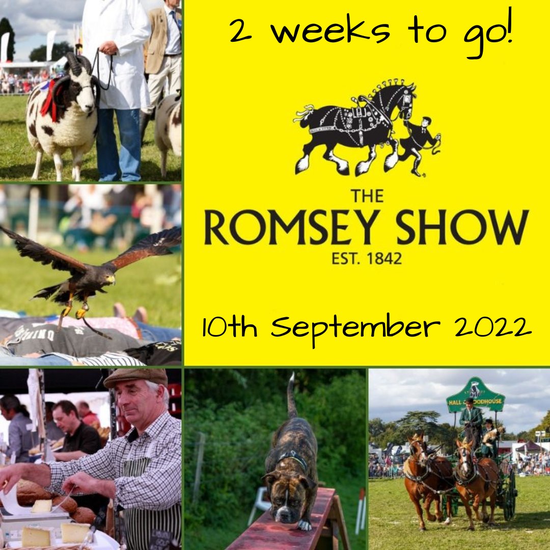 Only 2 weeks until Show day! 

Our volunteers and grounds team are starting to prepare the showground, the roadside boards are out and tickets are selling fast. 

Get your discounted tickets  romseyshow.ticketsrv.co.uk

Livestock and equine exhibitiors, entries are still open too!