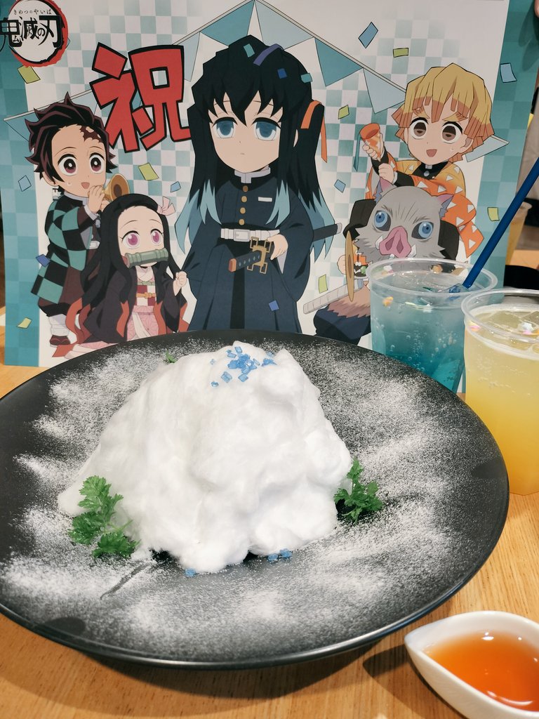 竈門禰豆子 ,竈門炭治郎 「今日はカフェ行ってきた〜!!むいちゃんのメニューもひめじまさんのメニューも美味し」|みひろのイラスト