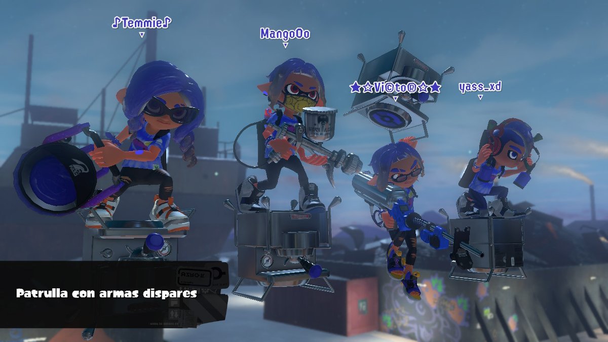 DummyOblivia's tweet photo. #Splatoon3 #Splatfest #NintendoSwitch
Aqui como main cargatintas, tengo que decir que los snipers en este juego están mucho más fluidos que en Splatoon 2 y me encanta.
Por cierto, que se cuelguen de la cafetera me parece la rehostia https://t.co/ICe2vs0uXP