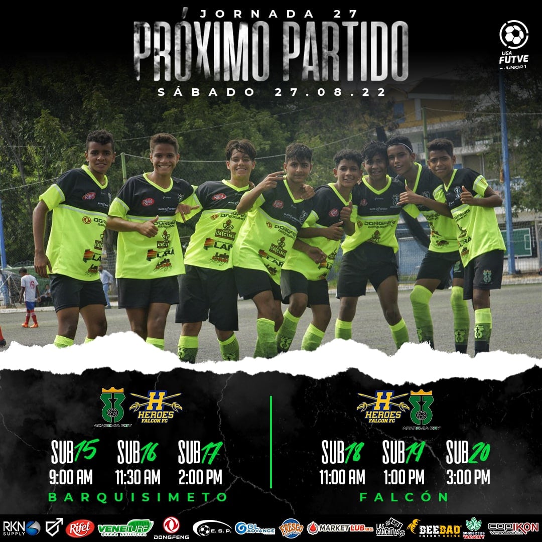 AcademiaRey's tweet photo. ¡Hoy nuestros juveniles disputaran la jornada 27 de la @LigaFUTVEJunior! https://t.co/KVYUs8ieF9