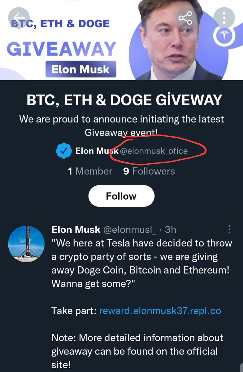 FraudScamAlerts's tweet photo. Always look for TW profile ID 👇 https://t.co/DaSW2jDcbX