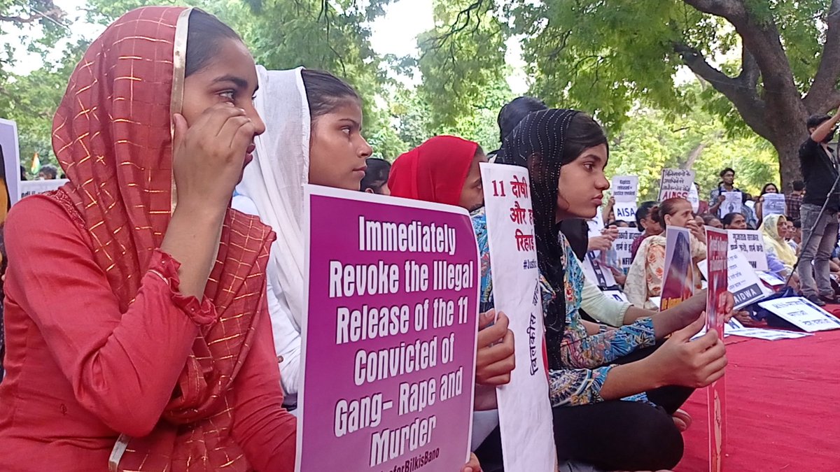 Sumedhapal4's tweet photo. #JusticeForBilkisBano 
Protests across India
📌Jantar Mantar Delhi. https://t.co/EQVWYkukVB