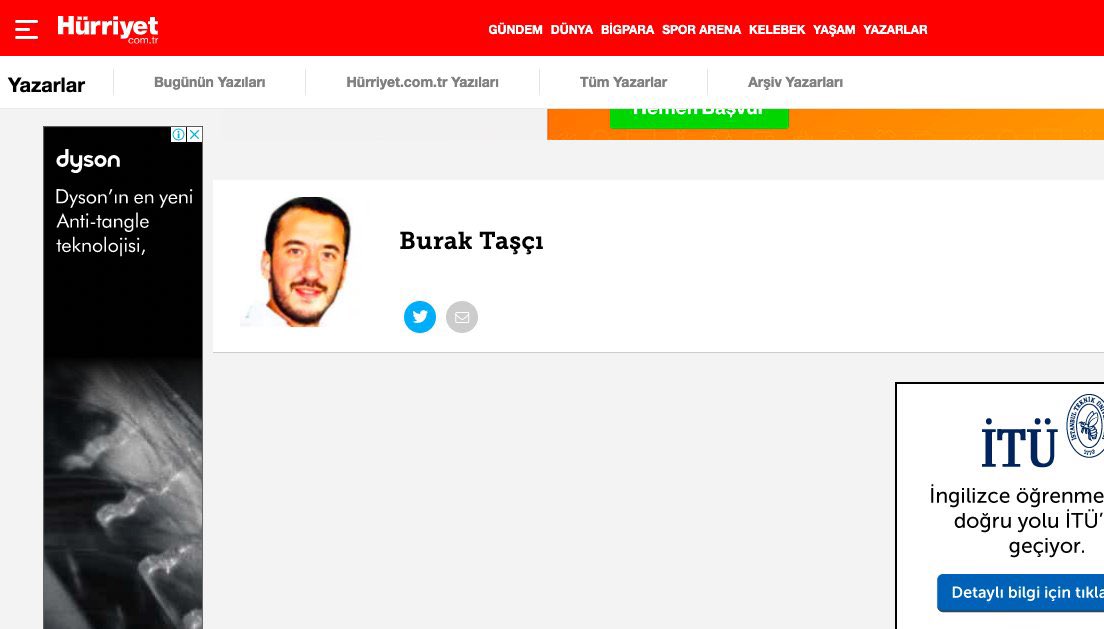 Sedat Peker'in  paylaşımlarından sonra Hürriyet gazetesinin paniğe kapılıp Burak Taşçı'nın bütün yazılarını internet sitesinden kaldırması işledikleri suçun itirafıdır!!