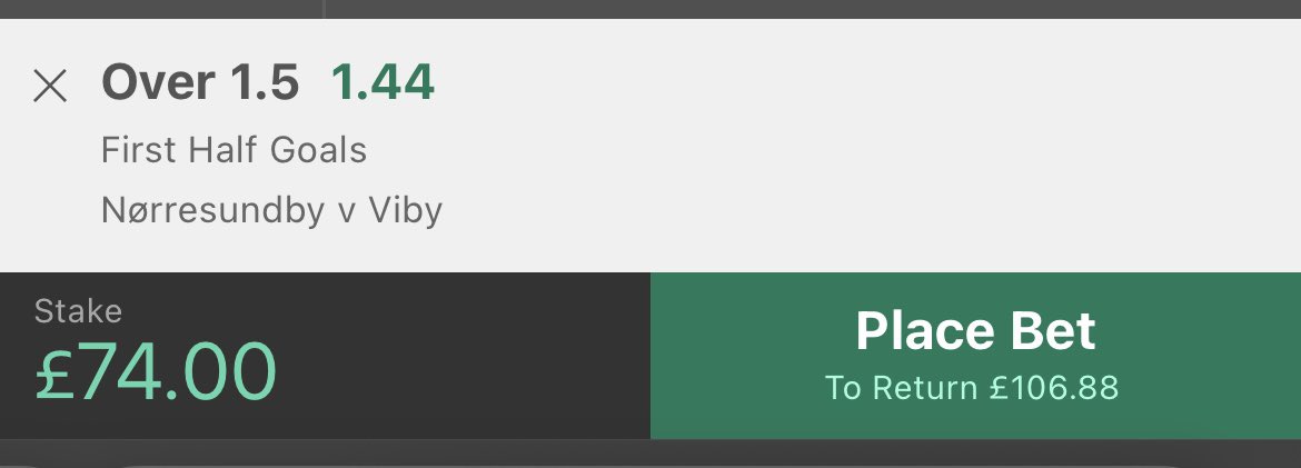 Mr_Footy_Tips's tweet photo. Inplay Challenge - £100 Target

Bet 4 - Denmark 🇩🇰 

Over 1.5 FH goals

£74 returns £107

Hit ❤️ if you’re following https://t.co/963ZJk6r2T