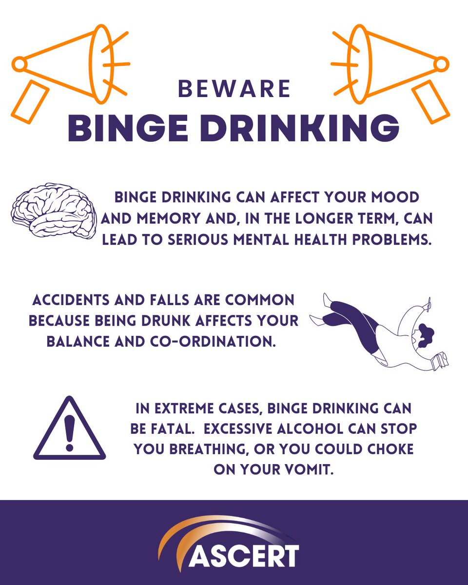 ASCERTNI's tweet photo. If you're drinking over the bank holiday weekend be aware of the dangers of binge drinking ❗ 

For advice on alcohol and substance use:
💻 https://t.co/CBu7zTrhU4
☎ 0800 254 5123
📨 info@ascert.biz
#ASCERT #ReducingHarm #SupportingPositiveChange https://t.co/CH1tOG8mg5