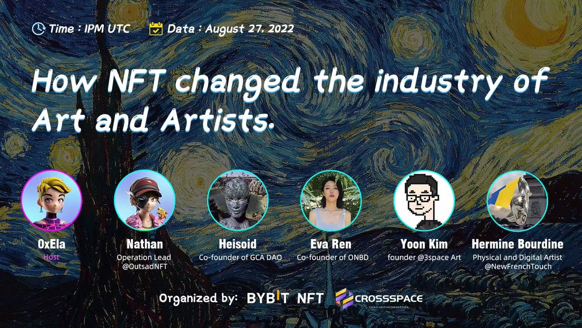 OutsadNFT's tweet photo. We are happy to join the space hosted by @Bybit_NFT &amp; @CSpaceOfficial Don't miss out my #OutSad fam!   
Link:https://t.co/Z4tlwWAY8G https://t.co/vG7gD70a6q