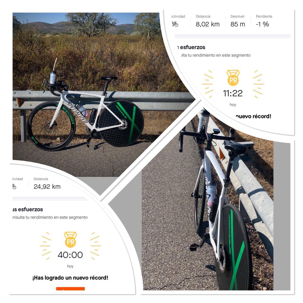 Muy contento con el estreno de mi nueva bici, ya sí montada para competir, gracias a GR100 y <a href="/Speedsix_wheels/">SPEEDSIX</a> 

<a href="/FJyD/">Fundación Jóvenes y Deporte 🅵🅹🆈🅳 💚🤍🖤</a> <a href="/VENKORECARS1/">Venkorecars - Hyundai Cáceres</a> <a href="/Ayto_Caceres/">Ayuntamiento Cáceres</a> <a href="/australoficial/">Austral Sport</a>