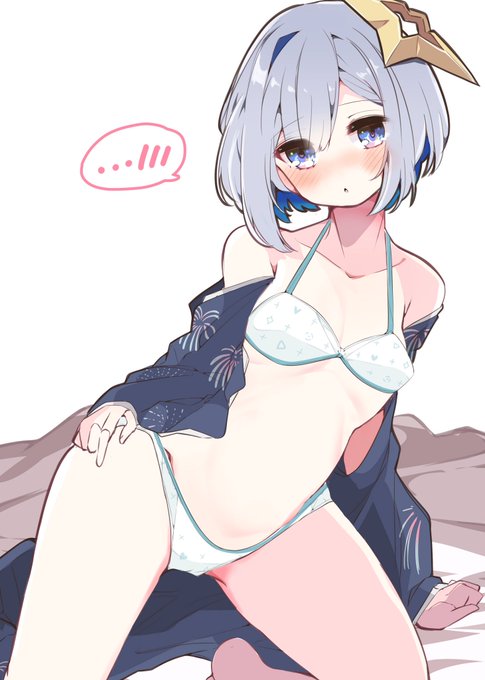 はだけた浴衣からの水着ってなんか良いよね下着じゃ無いからえっちじゃないって建前の上で見る方もみられる方も興奮するみたいな…全部脱いだりぶっかけてる差分はfanboxで公開中(リプにリンク) 