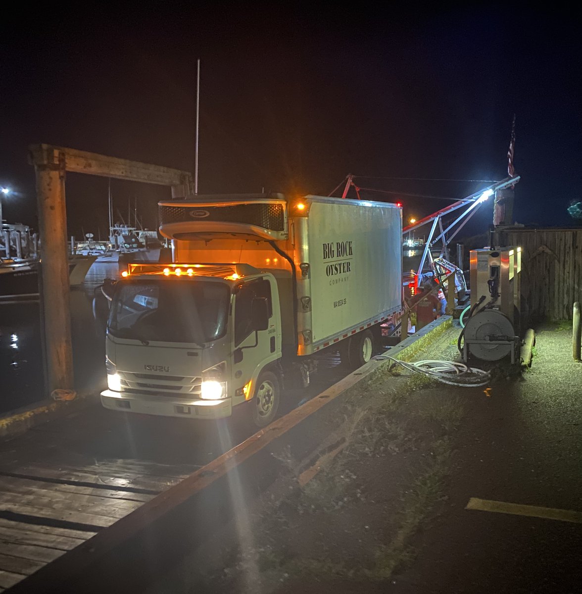 FishAlliance's tweet photo. A thunderstorm recently lit up Rock Harbor while commercial fishermen unloaded.
#fishalliance #workingwaterfronts #capecod #orleans https://t.co/89W8Hedsc9