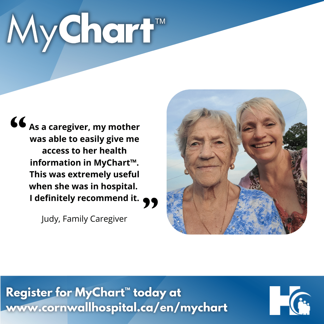 CCHCornwall's tweet photo. MyChart is a free online service that allows patients to remotely view, manage and share their hospital medical records. “Registering was easy and I recommend it for anyone who needs to stay engaged with their health or that of their loved ones.” https://t.co/DEcc1p29Gj. https://t.co/GgXPNzFz0L