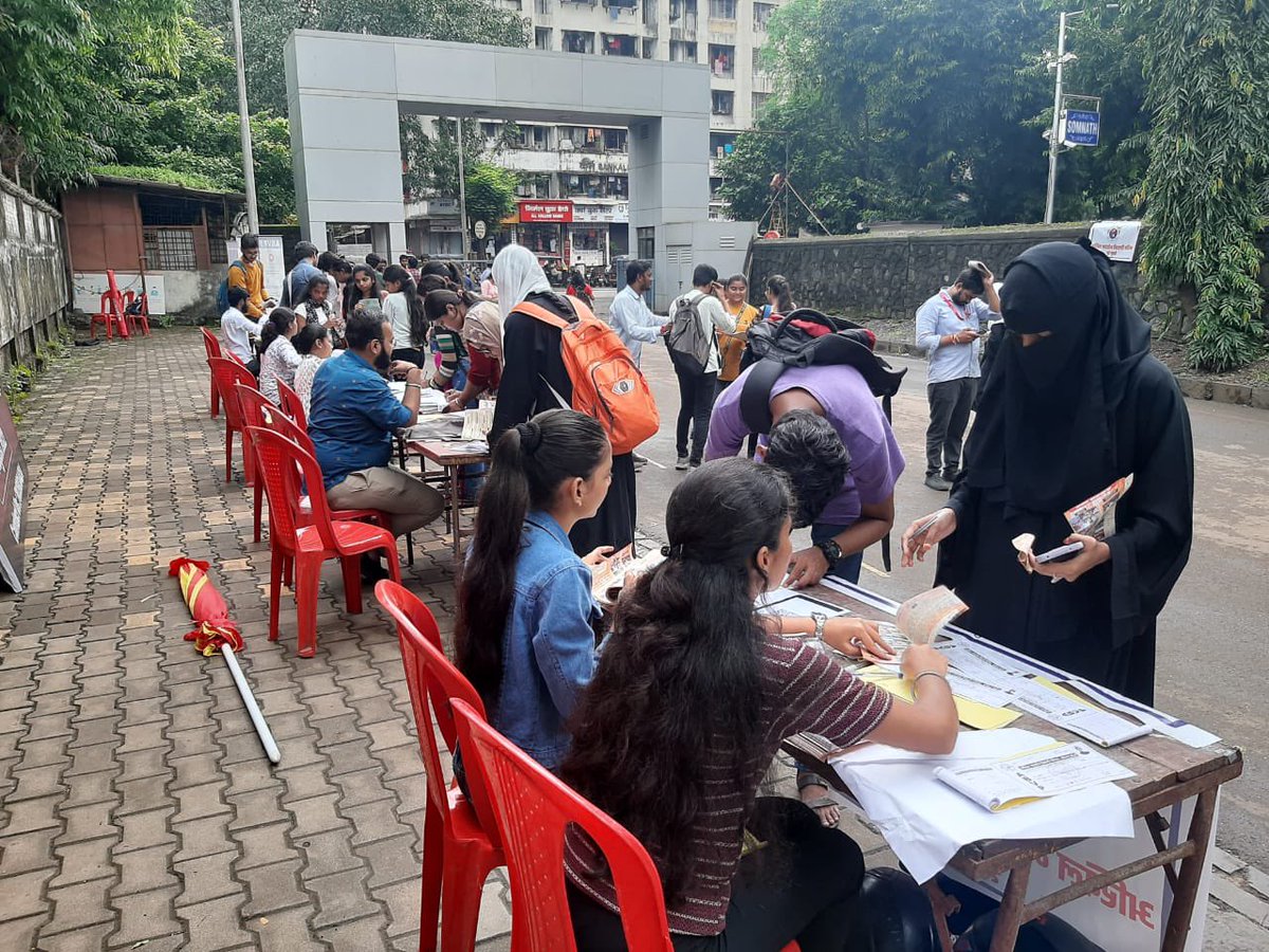 ABVPMumbai's tweet photo. As membership Campaign of ABVP reaches campuses students are registering in a huge number.

Few glimpses of the Membership Drive at K J Somaiyya Campus, Vidyavihar.
#JoinABVP https://t.co/GfQgIfxHzd
