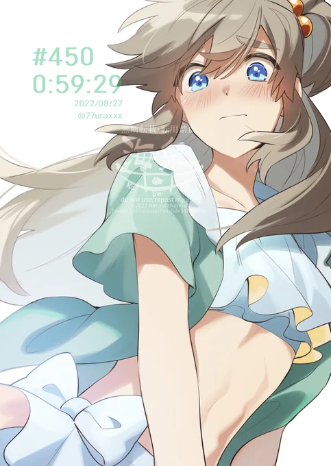 # 七浦創作版深夜の真剣お絵描き60分一本勝負水着だいちゃん#創作 #男の娘 
