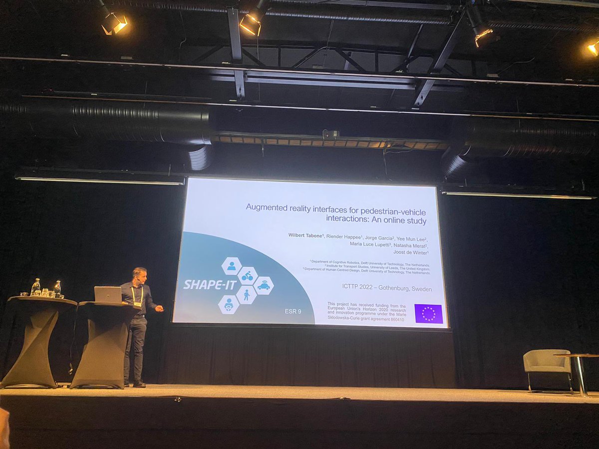WilbertTabone's tweet photo. Goodbye Gothenburg! It was fantastic to finally be able to present my research in person at #ICTTP. I shared my latest study on #AR interfaces for pedestrian-#AV interactions during a special @EuShape session. Pleasure meeting old acquaintances, and making new ones! https://t.co/y6rqGGLnn6