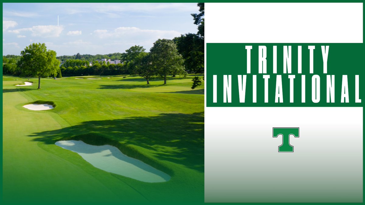 trinitysports's tweet photo. The Trinity Golf Rocks will host the annual Trinity Invitational today at Nevel Meade golf course. Shotgun start begins at 2pm. Follow here for live scoring > https://t.co/4zkVo48ed9  GGID: TSR22
☘️⛳ https://t.co/sL2BTnDKt6