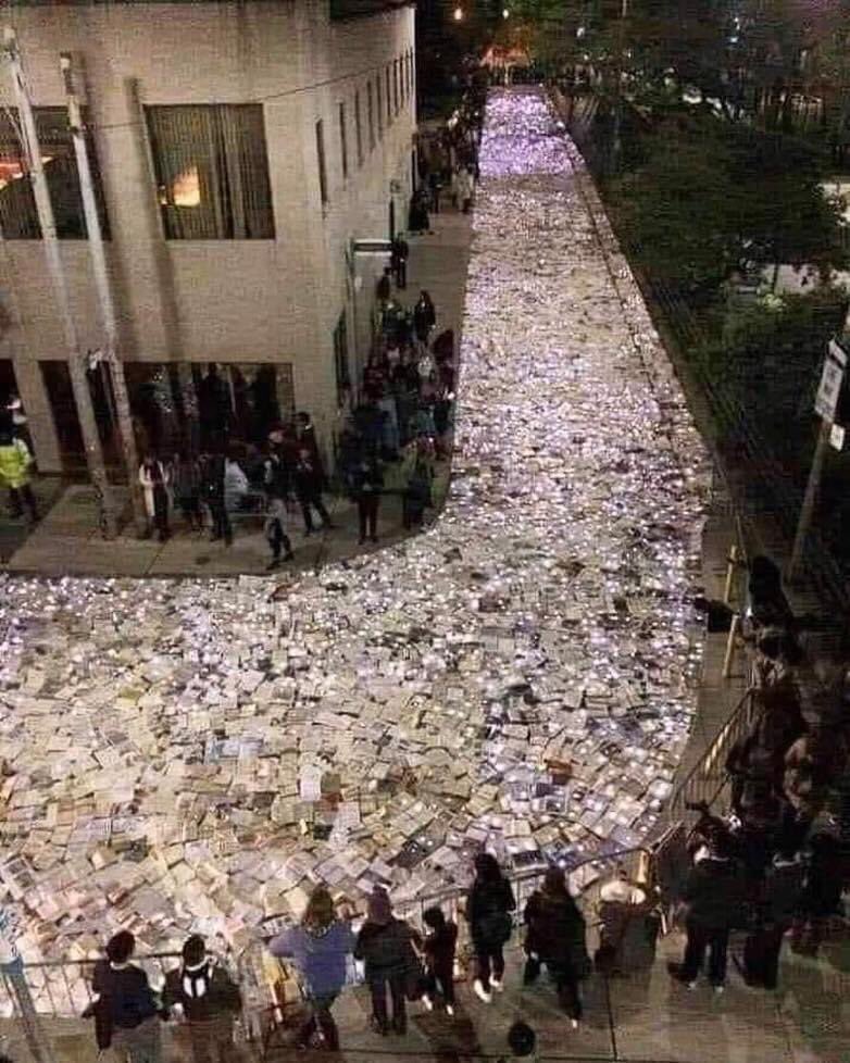 📚 En Toronto, Canadá, se celebra un festival dónde se llena una calle de libros formando un «río de libros», cualquier persona puede tomar un libro, y esto se hace para inculcar el valor de la lectura. 📖❤️