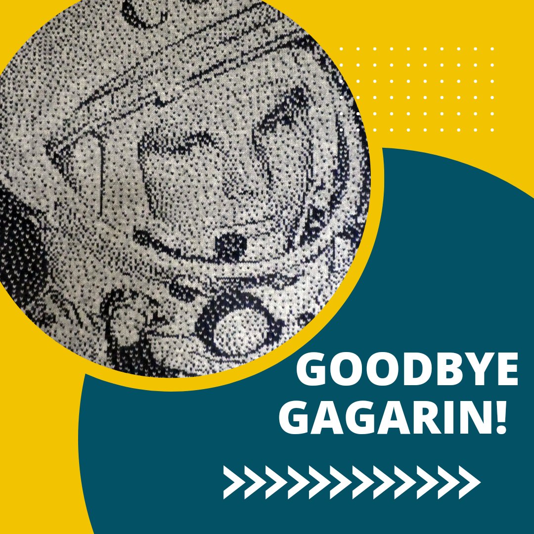 knotunknot's tweet photo. My final Yuri Gagarin wall hanging sold this morning at @CoburgHouse Gallery. Time to plan something new! #spaceknitting https://t.co/msc0raKJ7j