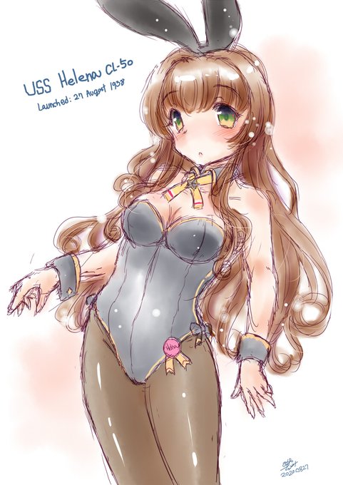 今日ヘレナ進水日か。
#艦これ 
#Helena進水日 