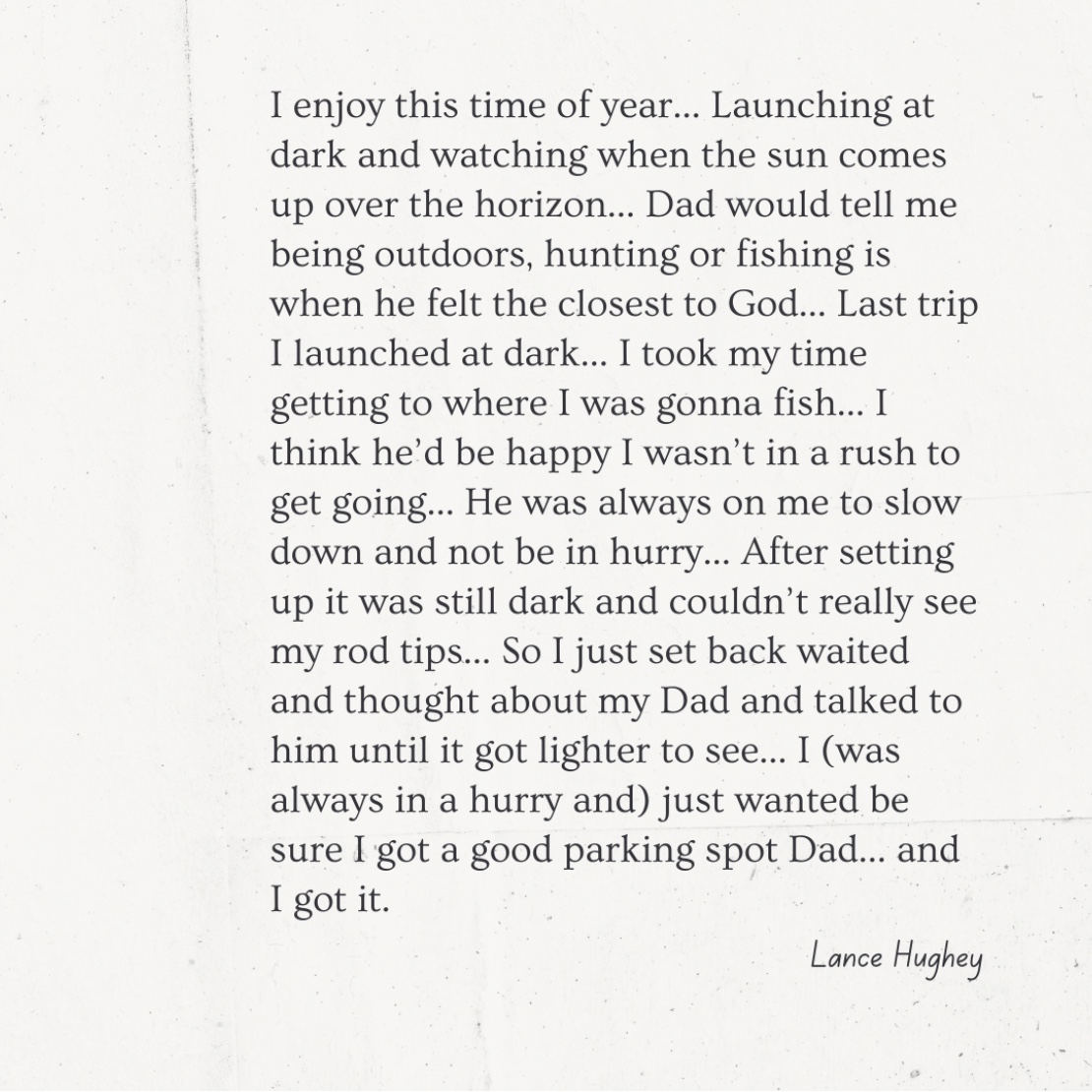 CrappieNow's tweet photo. These words from Lance Hughey are relatable for so many of us. Does fishing take you back to conversations with your dad or grandad?
#FishingMemories #WhyWeFish #OutdoorFamily #FishingFamily #FatherSonFishing https://t.co/0MQl9BmOxK