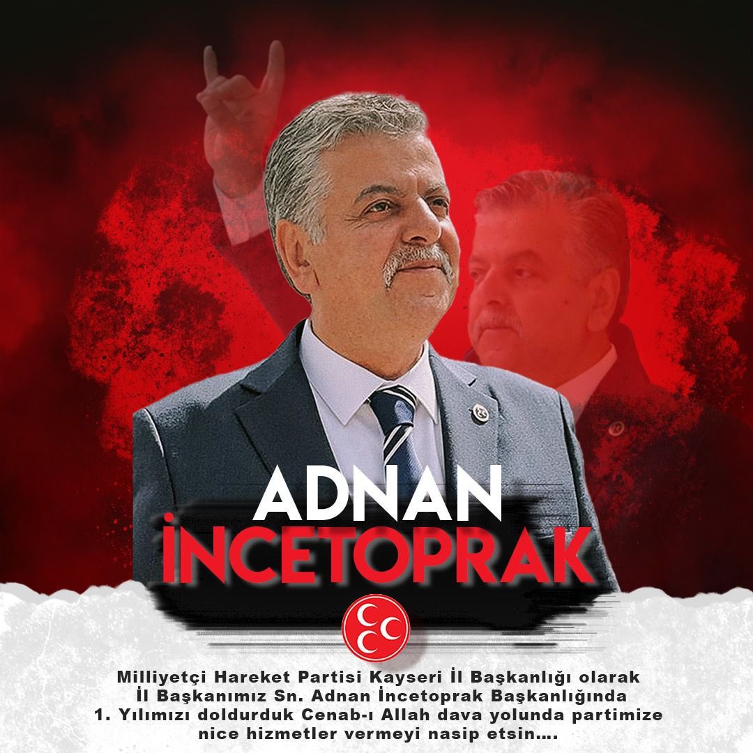 mtitizbas's tweet photo. Milliyetçi Hareket Partisi Kayseri İl Başkanlığı olarak, İl Başkanımız Sn. Adnan İncetoprak Başkanlığında 1. Yılımızı doldurduk. Cenab-ı Allah dava yolunda partimize nice hizmetler vermeyi nasip etsin.

@adnanincetoprak 
@MhpKayseri38 https://t.co/XKbRmb4VDA