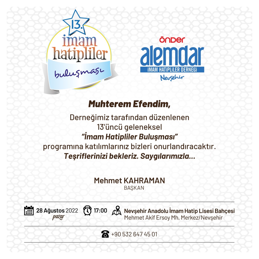 genc_alemdar's tweet photo. Teşriflerinizi bekleriz...

#İmamHatiplilerBuluşması https://t.co/uwAGiBZ0Ao