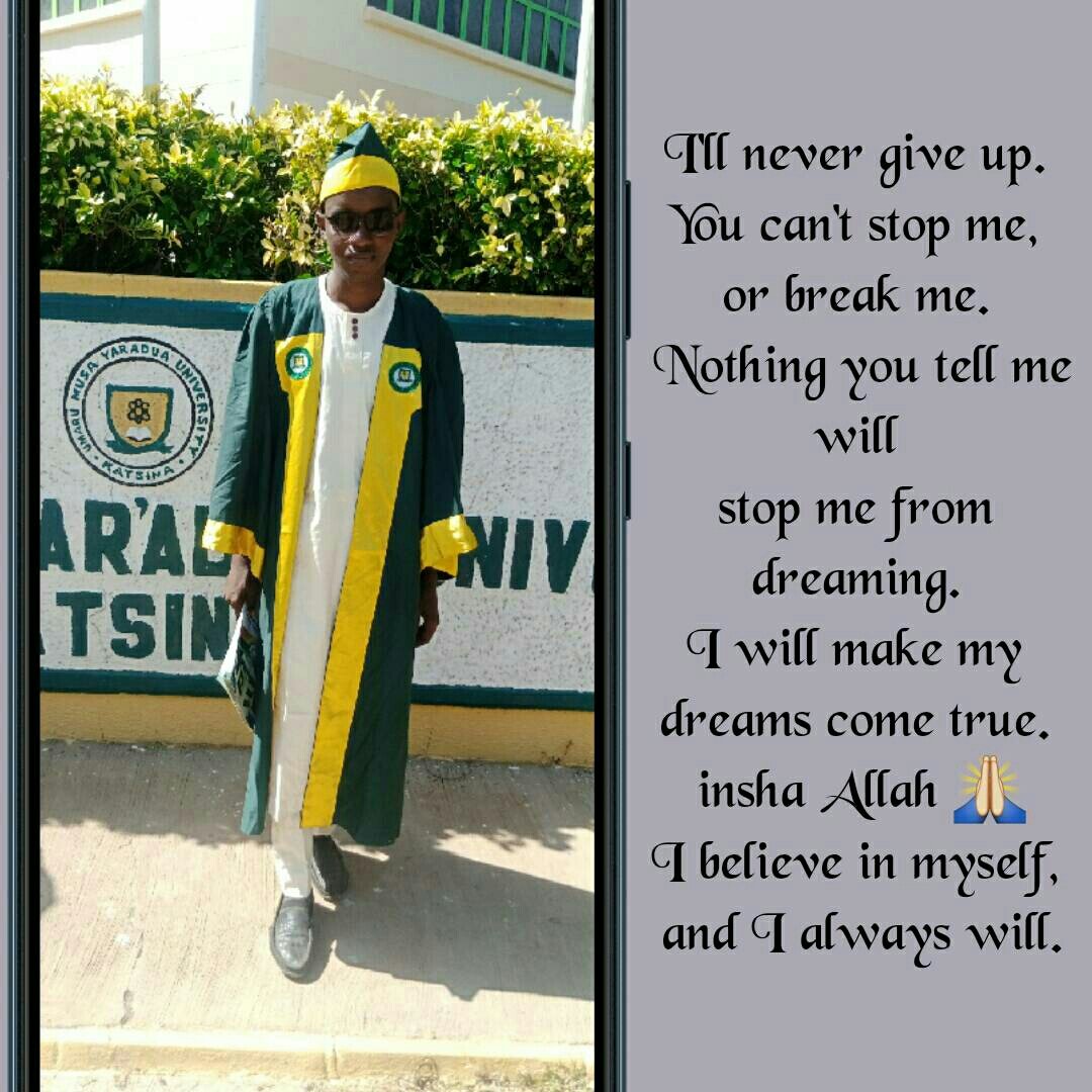 uthmankusa's tweet photo. Never give up upon my dream no matter how long strike is I know this won't change Allah's perfect plan on me.
Insha Allah 🙏🙏
I want ✊✊
And I will👊👊 https://t.co/FkMq3q4FHh