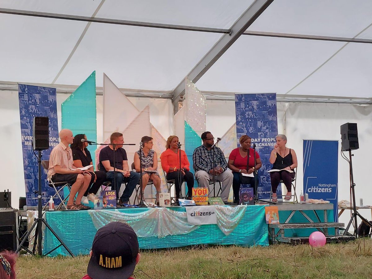 CitizensUK's tweet photo. We kicked off last night with @NottinghamCitz & those working on our #SettleOurStatus campaign telling @Greenbelt their stories of tackling racial injustice using community organising #EverydayPeopleMakingChange https://t.co/418ySRuAFg