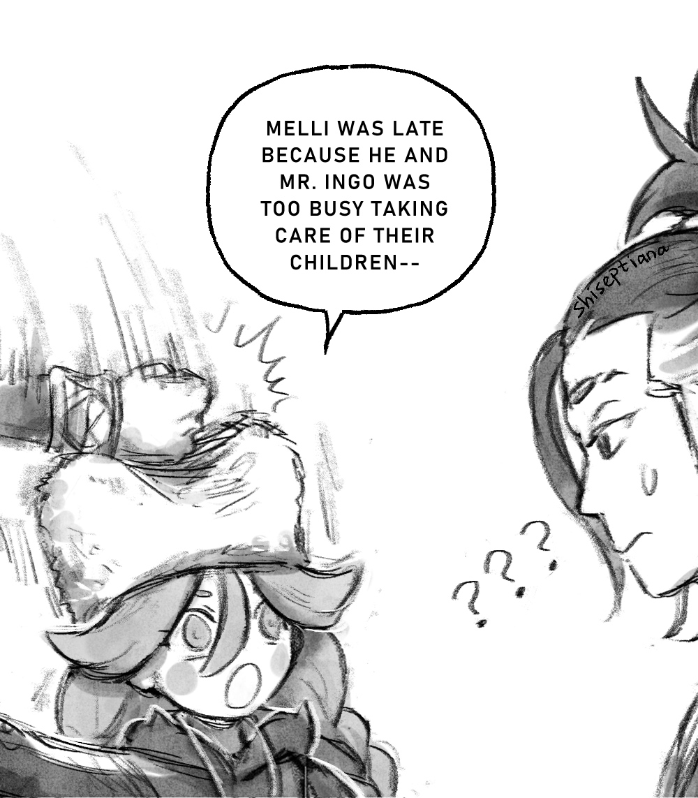 imagining sneasels (including lady sneasler's kits) liking melli because he's poison type specialist, also he fed them once &amp; they keep coming back for more treats ever since..
he (with ingo's help) ends up adopting those sneasels, whether he likes them or not
#ツバノボ #mellingo