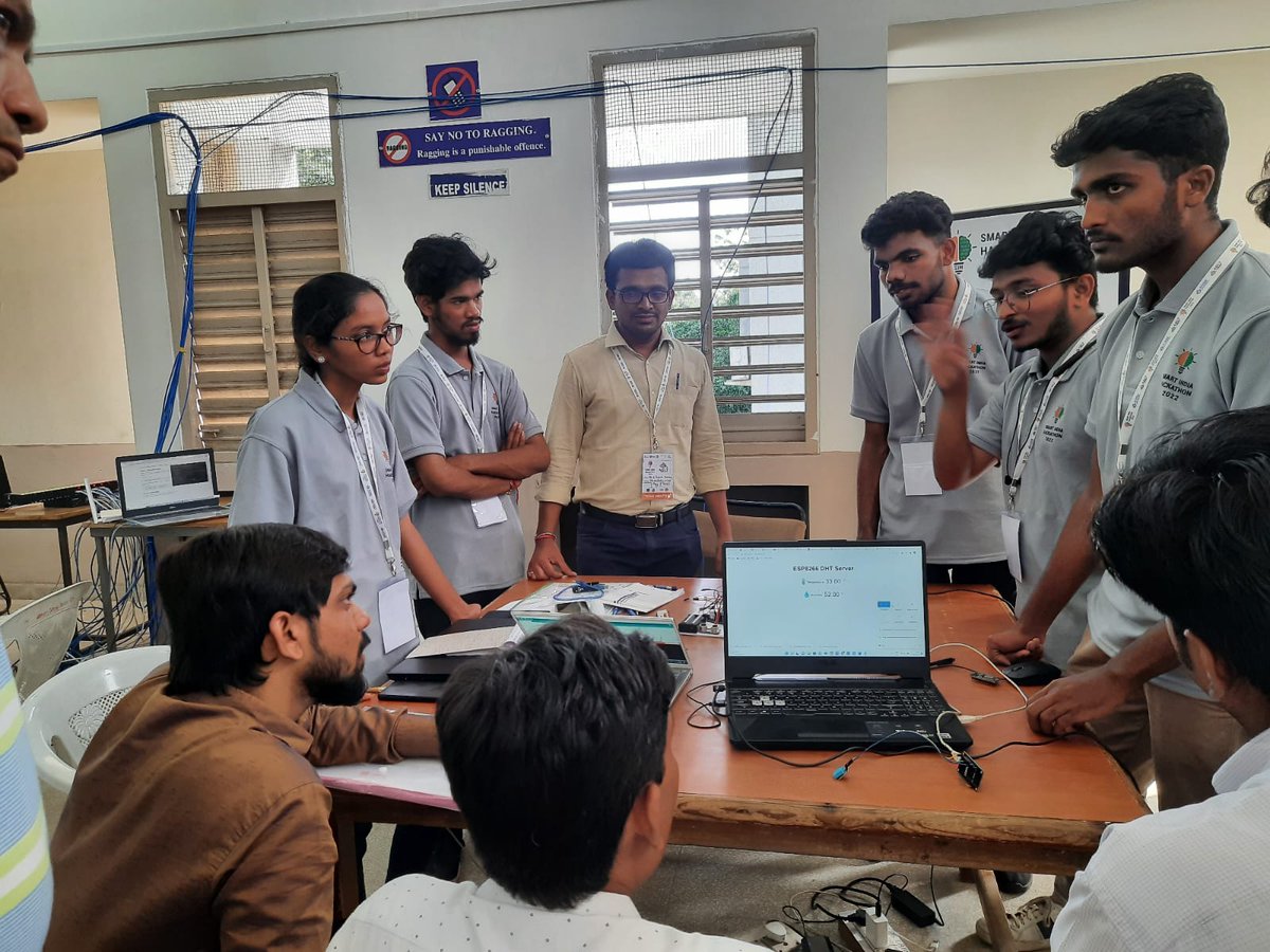 SanjayK19164430's tweet photo. Day3 .... second round evaluation done successfully π
#SmartIndiaHackathon2022
#SIH2022
#InnovationSeAtmanirbharBharat
#PMOIndia
#teamfirefighters
@Ibrahim921818
@Arusha_aru2022
@AbimnyuS
@vivek_21054286
@Vennamg
@MRCET_online https://t.co/OJg2ClC2o7