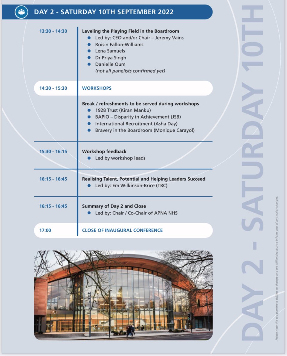 ApnaNhs's tweet photo. We have worked hard to bring you amazing speakers and delegates for networking. Ask by DM for booking form - ps we are close to fully booked @BalClaire1 @majithia_anil @NHS_RobW @786maq @DrCarterp118 @Shajeda_NHS https://t.co/ib34yN2HFS