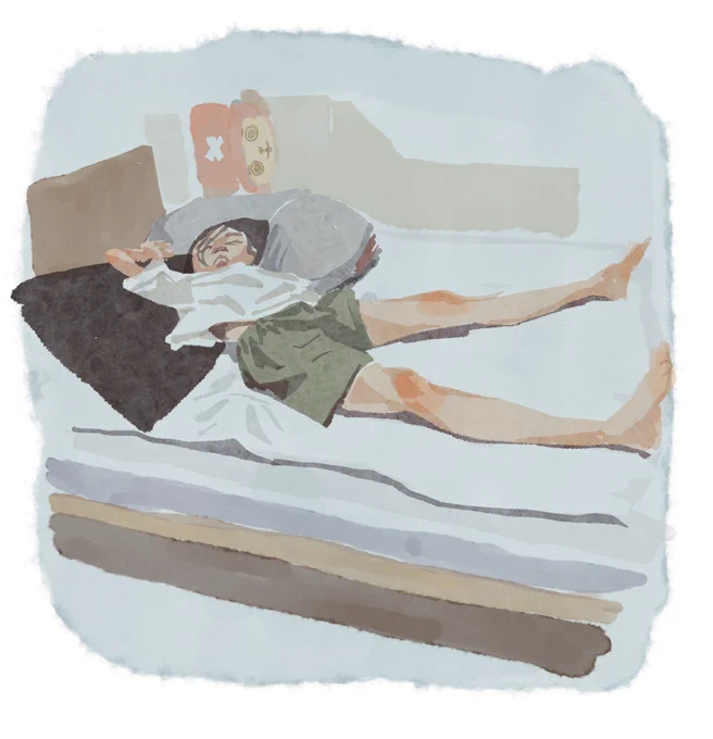 最近真ん中の娘が一緒に寝ようと部屋へやってくる。嬉しいけど寝相の悪さが酷すぎて寝不足 
