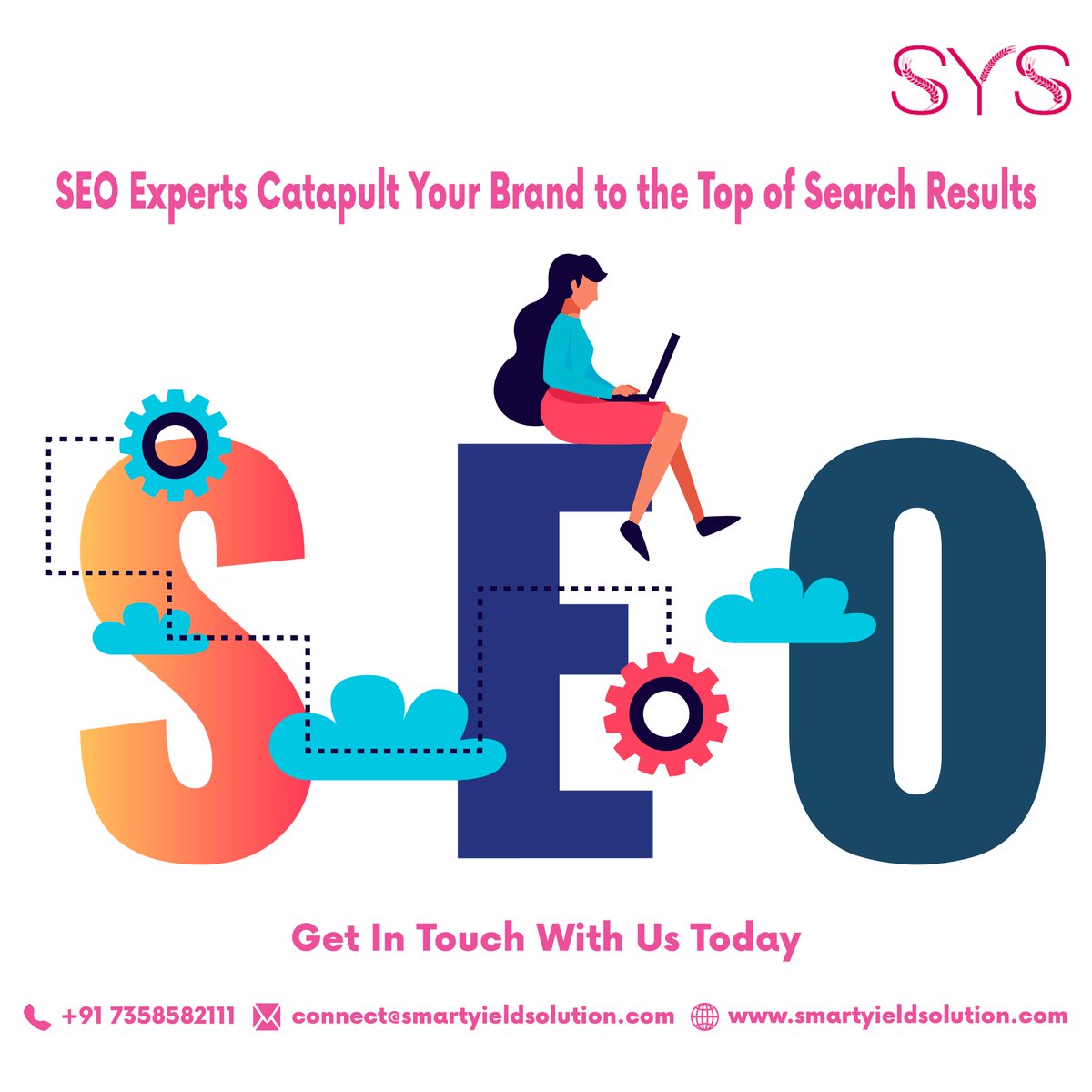 smart_yield's tweet photo. SEO Experts Catapult Your Brand to the Top of Search Results.
Get In Touch With Us Today.
Contact: +91 7358582111
Email: connect@smartyieldsolution.com
Visit: https://t.co/2idlZ9zH9O
#SYS #smartyieldsolution #seo #mobileapp #webdevelopment #ecommerce #digitalmarketing #CustomApp https://t.co/vQo27DNtrm