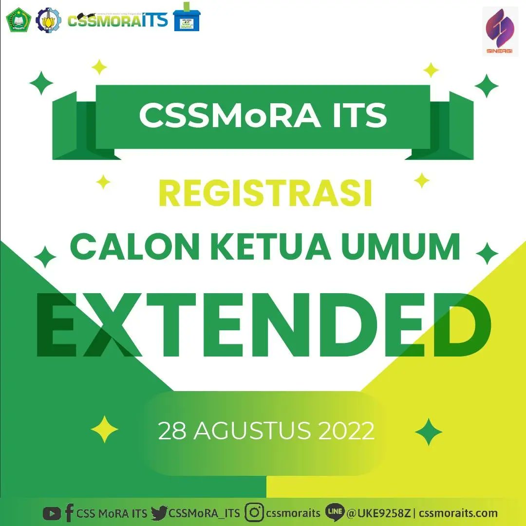 CSSMoRA_ITS's tweet photo. Segera lengkapi berkas-berkasnya dan jangan lupa lihat perubahan Timeline yaa !!!
 .
#NEXTLEADER
#KPUCSSMoRAITS
#Pemilu2022
#2022GantiKetum
#CSSMoRAITS https://t.co/u4ln8j1oRQ