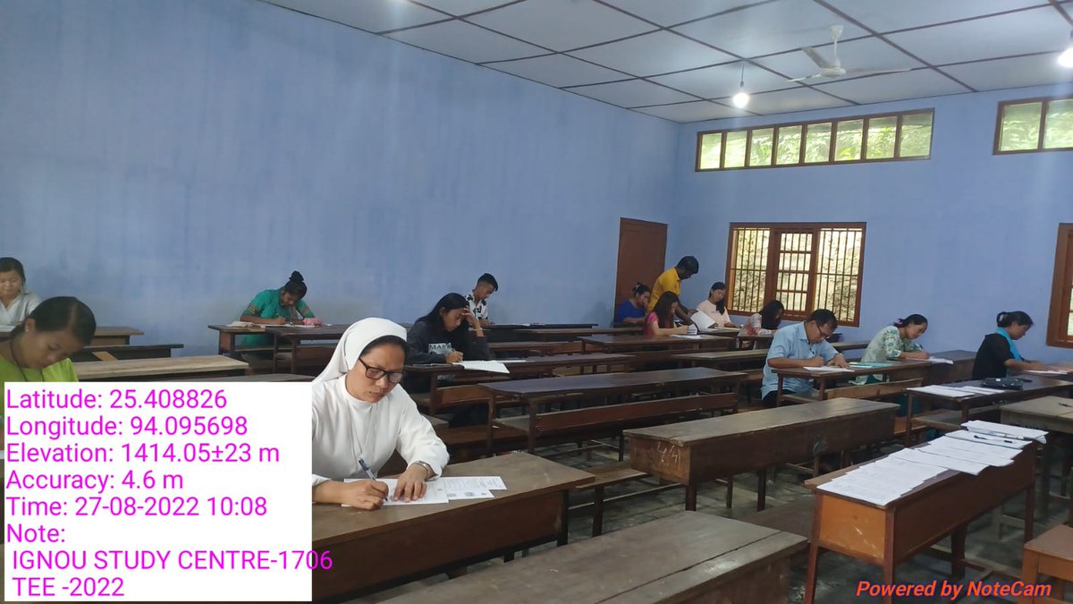 Ignou_Imphal's tweet photo. Exam conducts smoothly of  June TEE 2022 at the exam centre 1707, 1702,1715 and 1706 under RC Imphal, Manipur https://t.co/NqROm9jF9N