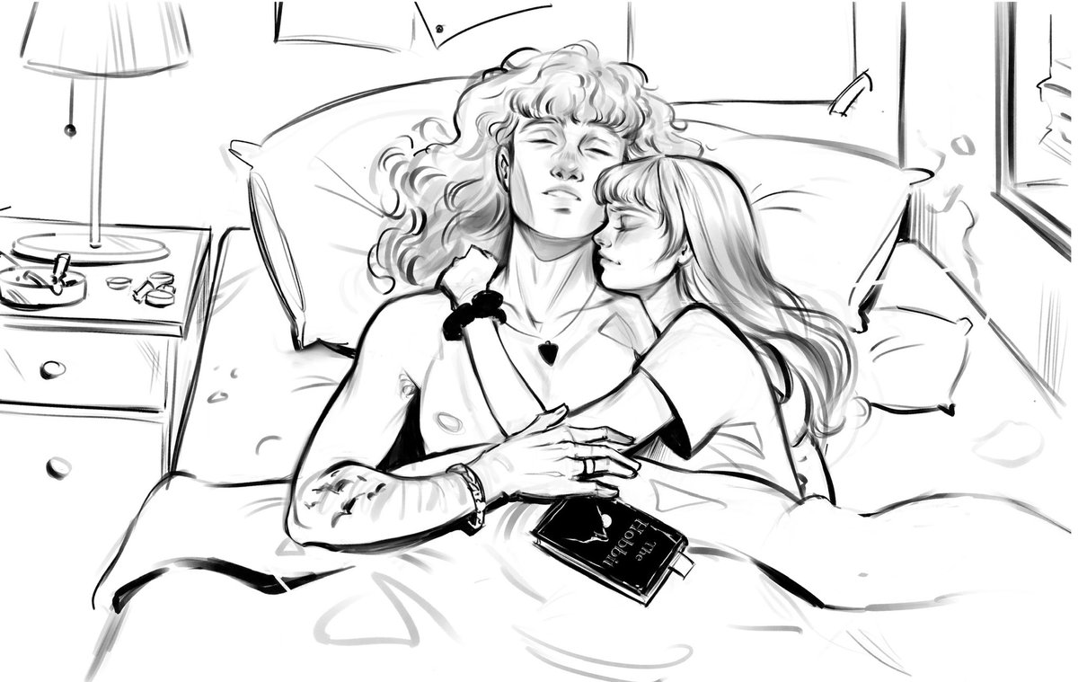 One of my first Hellcheer sketches I made a few weeks ago 🖤
He read the hobbit to her and they fell asleep :)