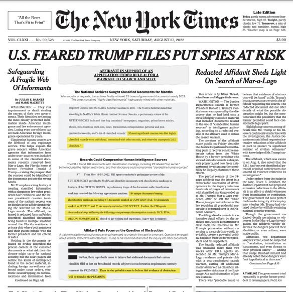 joncoopertweets's tweet photo. Today’s front page of the New York Times. 😳 https://t.co/TYmzq61aWy