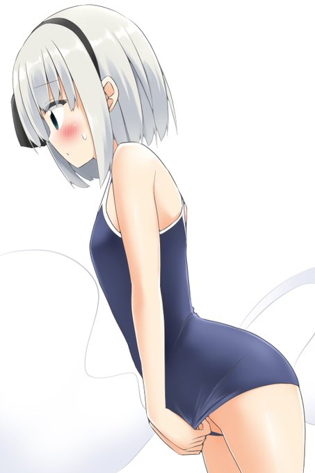 スク水を直す仕草⑤ 