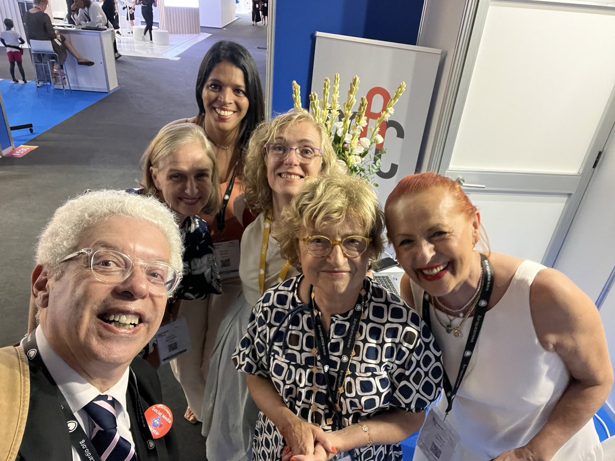 Hragy's tweet photo. With my friends the legends of #WIIC ( women in interventional cardiology) a term i just coined but please use it, MC Morice and @mauritri Fina Mauri #ESCCongress https://t.co/cAztK0A3hf