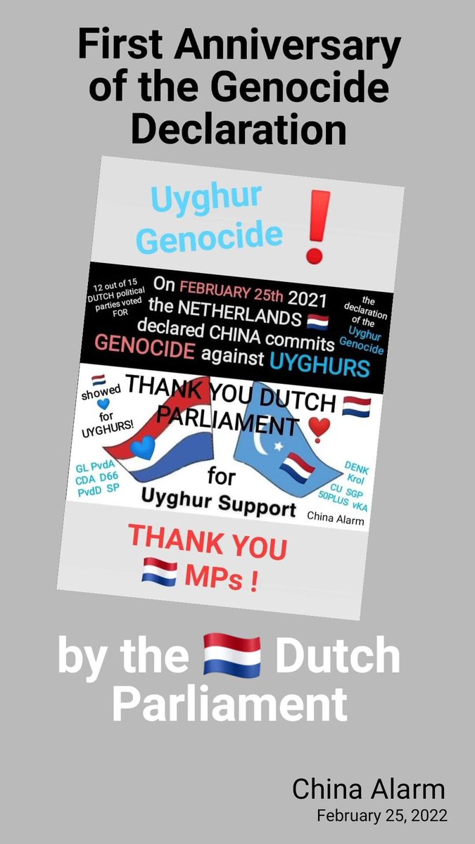 AlarmChina's tweet photo. 1 1/2 yrs+ ago #DutchParliament declared #UyghurGenocide
#DutchGovernment still did not do so
#GenocidalPolicy:
#DutchLeader @Minpres
DID NOT ACT
on #China's #MassmurderForOrgans in 13 yrs
- He, #MarkRutte, even wanted to decriminalize #HolocaustDenial
- #UyghurGenocide..?! https://t.co/E8TFfbkMWt