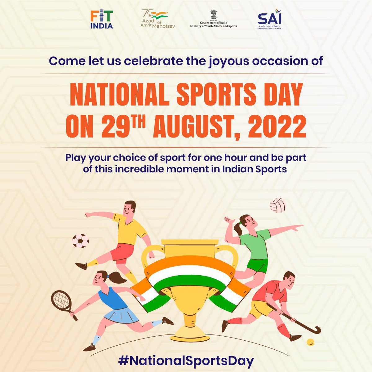 OLYSonam's tweet photo. National Sports Day 2022 only 2-days to go… #NationalSportsDay2022 - 29th August 2022 @Media_SAI @AmritMahotsav @FitIndiaOff #SportsForLife https://t.co/292slr8uDN