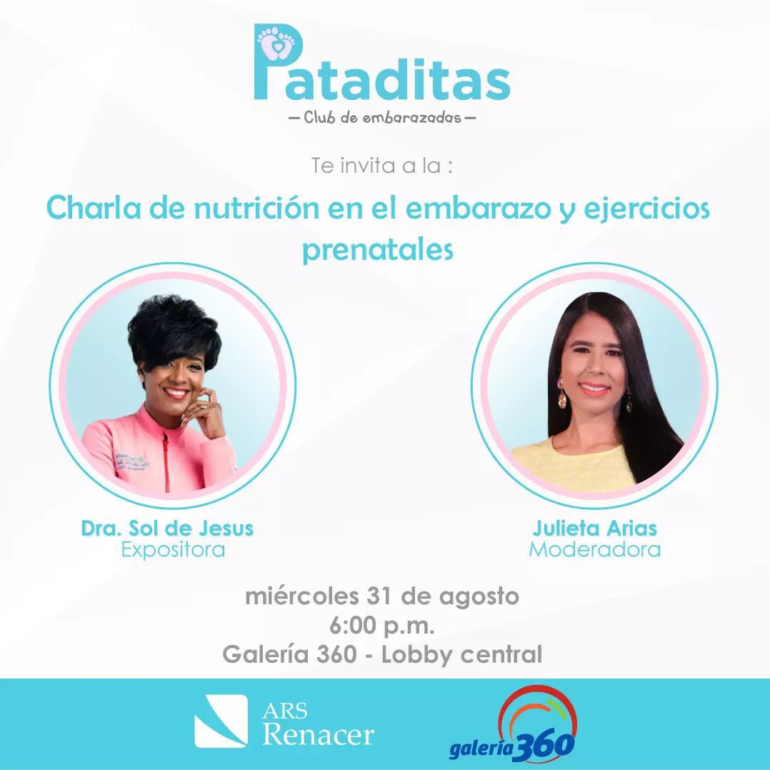 Te invitamos a ser parte del relanzamiento de nuestro Club para embarazadas.

Dónde tendremos una charla especial a cerca de la nutrición en el embarazo y ejercicios prenatales.
 
Miércoles 31 de agosto
6:00 p.m.
Plaza Comercial Galerías 360 
#Galeria360 #embarazo #nutrición