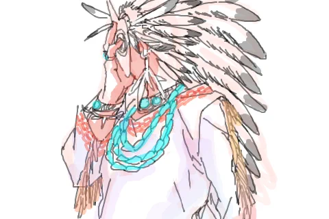 手ブロ時代の自分、絵がうまいな…?って(再掲)これはトネニリという神様描いたやつ 