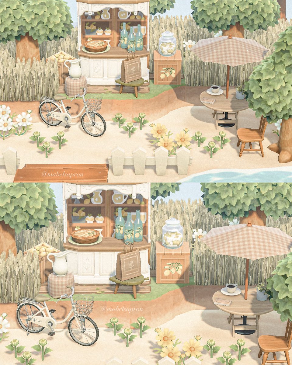 mabelsapron's tweet photo. actually played some animal crossing and made a sweet little lemonade stand on a secluded beach🍋

#AnimalCrossingNewHorizons #ACNH #AnimalCrossing #ACNHDesigns https://t.co/aTBOnMZdFn