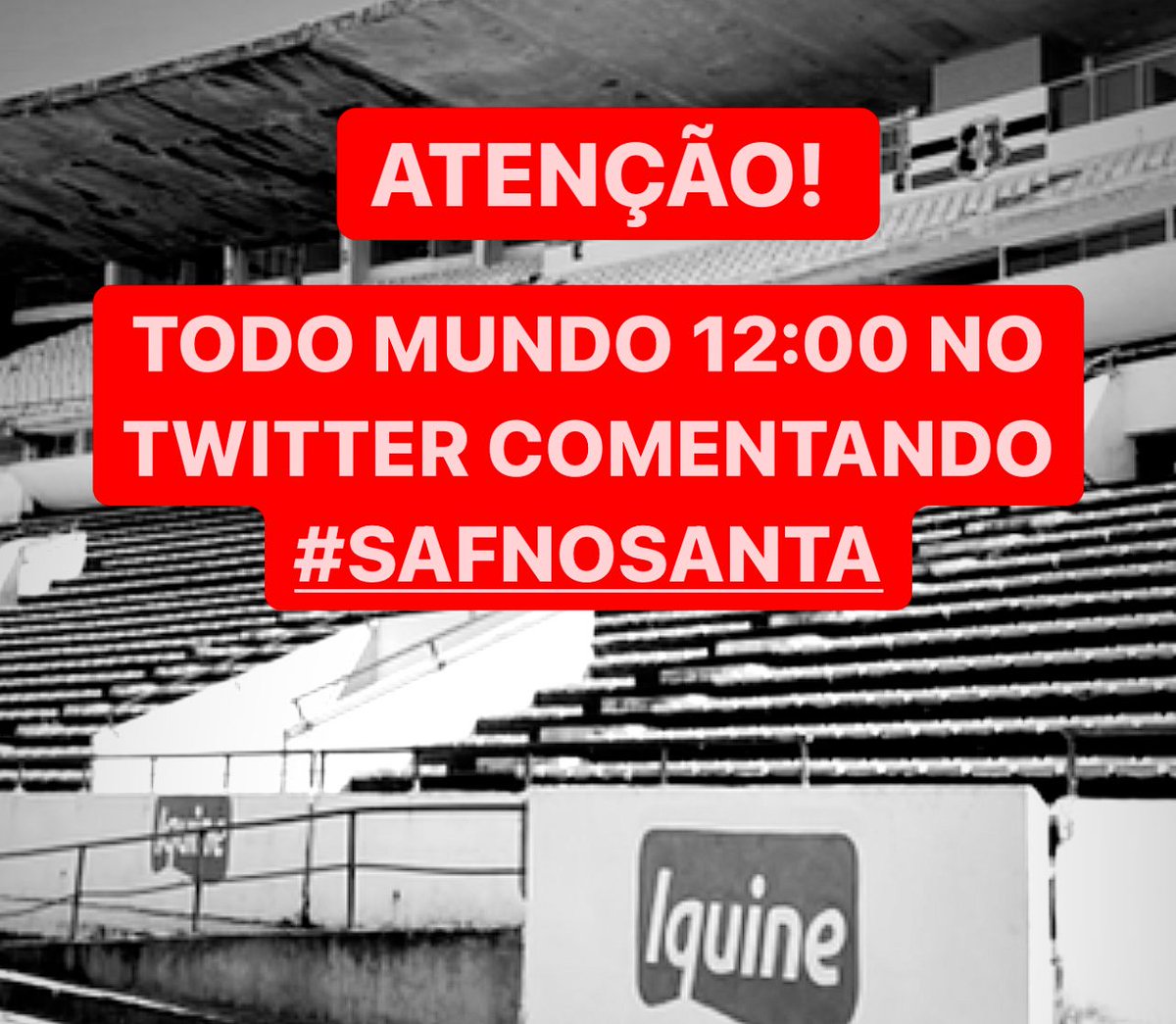 Tudo mundo comigo!
Vamos juntos fazer barulho, não se calem diante da ditadura e coronelismo Coral! #SAFNOSANTA 🖤🤍❤️🔥