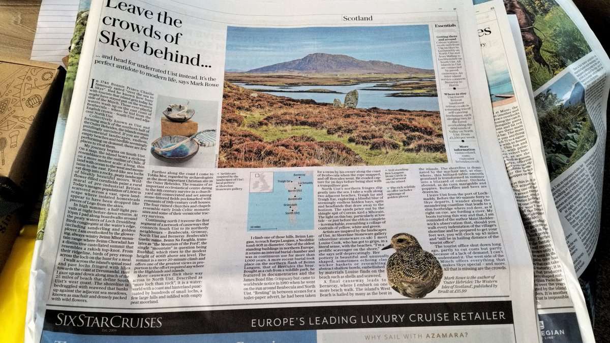 wanderingrowe's tweet photo. I've written a piece on Uist for the Telegraph. Really pleased with the nice space they've given it.
Thanks @TelegraphTravel for the shameless plug for my book too!
@isleofsouthuist @UistForest @OuterHebs @BradtGuides https://t.co/U9IfZ5aTuc