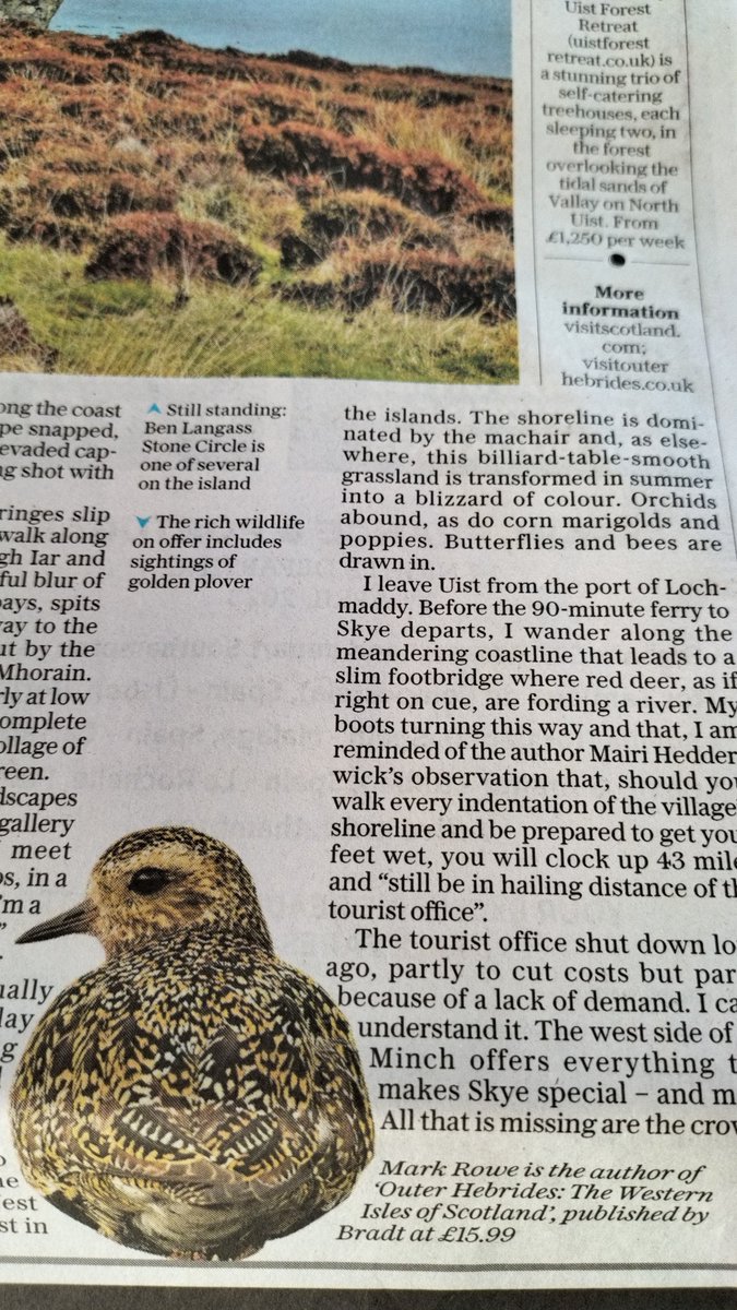 wanderingrowe's tweet photo. I've written a piece on Uist for the Telegraph. Really pleased with the nice space they've given it.
Thanks @TelegraphTravel for the shameless plug for my book too!
@isleofsouthuist @UistForest @OuterHebs @BradtGuides https://t.co/U9IfZ5aTuc