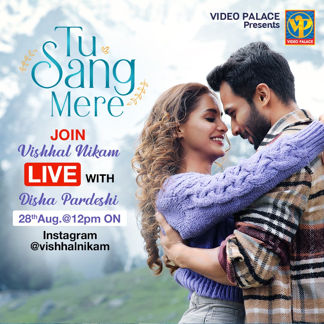 vishhal_n's tweet photo. "Tu Sang Mere" Song is releasing Tomorrow and We are also coming LIVE TOGHETHER 🫶

तो आप लाईव्ह जॉइन कर रहे हो ना संग मेरे ?

भेटूयात उद्या दुपारी १२ वाजता
Instagram Live !
.
#Albumsong #VishhalNikam #DisshaPardeshi #VideoPalace #PhulawaKhamkar  #AmolGole #HarshavardhanWavre https://t.co/KP72KDhMQg