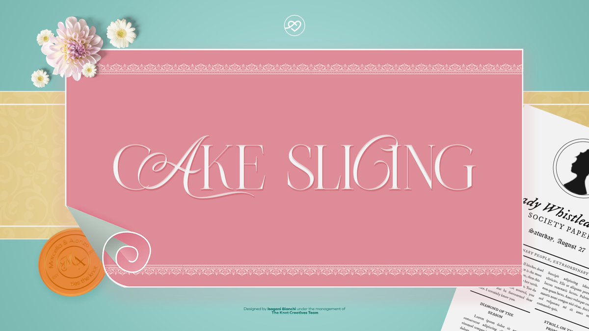 ⠀ ⠀
⠀ ⠀ ⠀
⠀ ⠀ M&amp;A: The Anthology of Love
⠀ ⠀ ⠀
⠀ ⠀ ━━━━━━━ 𓆩 ♡ 𓆪 ━━━━━━━
⠀ ⠀ ⠀⠀ ⠀ ⠀⠀ ⠀ ⠀⠀ ⠀ ⠀⠀ ⠀ ⠀⠀ ⠀ ⠀
⠀ ⠀ ⠀  Marcella⠀ &amp;⠀ Alonzo's 
⠀ ⠀ ⠀  Matrimonial Florilegium 

⠀ ⠀              Cake Slicing
⠀ ⠀ ⠀
⠀