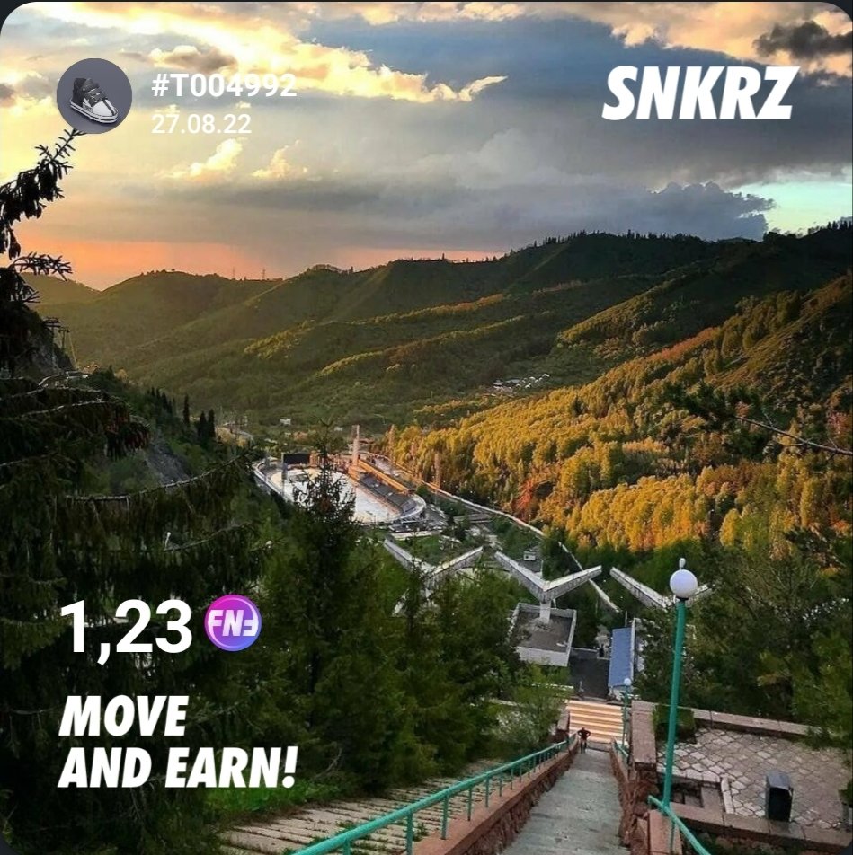 Day 95
27.08.2022 Almaty
Stamina - 20+2Fever

I love weekends, family days

Earned today:
$SKZ - 0
$FNF - 1.23
Total covered 218.32 km
Total $FNF - 63.22

 #SNKRZ #MoveToEarn <a href="/theSNKRZ/">SNKRZ</a> #thesnkrzru