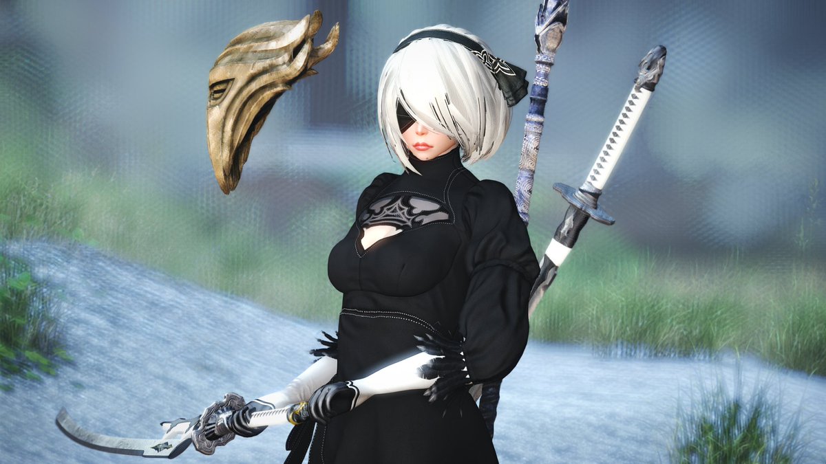 CofiRPG's tweet photo. 2B in Skyrim
スカイリムにいる２Bです https://t.co/7wKALRLZt0