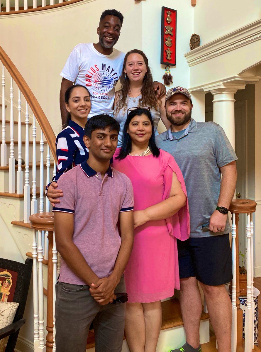 Teamwork makes the dream work!  <a href="/MrMayfieldUSA/">Darius Mayfield</a> , Amber Murad for Commissioner, Suzanne Maeder for Clerk, Jarrett Quick and Ayush Nallapally for Montgomery Township Committee, came together to talk with voters today in Montgomery Township! ☀️🇺🇸